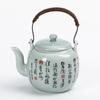 Bule de Cerâmica Transfronteiriço Jilan Bule de Grande Capacidade com Infusor Estilo Japonês Conjunto de Chá com Esmalte Preto para Uso Doméstico Bule Único