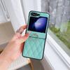 Funda para teléfono móvil Samsung ZFlip6 con anillo con patrón de diamantes y soporte plegable para ZFlip5/4/3, funda protectora anticaídas