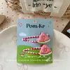 Novos Prendedores de Cabelo Desenho Animado Estilo Coreano Gota d'Água Frutas para Crianças, Prendedores Doces Laterais para Franja, Elásticos para Rabo de Cavalo