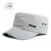 Sombrero de Copa Plana para Hombre, Estilo Coreano Primavera y Verano, Gorra con Visera Transpirable para Protección Solar, Sombrero Militar Casual para Exteriores para Mujer, Sombrero de Montañismo, Secado Rápido