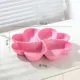 Plato de Frutas Secas de Paja de Trigo de Cuatro Hojas Transfronterizo para Uso Doméstico, Plato de Frutas para Sala de Estar, Plato de Dulces Dividido, Caja de Snacks de Frutas