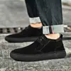 Piel Gamuza, Piel Gamuza Merceizada, Tenis de Caña Media, Botines, Zapatos Casuales de Piel para Hombre Retro Chino, Zapatos de Moda con Suela Gruesa