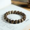 Pulseira de Nanmu Dourado de Material Antigo para Homens 2.0 Contas de Buda de Madeira de Agar Qinan para Mulheres 108 Pequena Pulseira de Rosário Fabricante Atacadista de Brinquedos Culturais