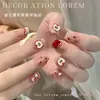 Accesorios para Uñas de Manzana Roja Navideña Rodajas de Fruta Artificial Popular Transfronteriza Resina DIY Diamante para Uñas Usable Accesorios Pequeños