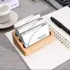 Almacenamiento de Escritorio de Madera Maciza Tarjeta de Presentación Recepción Estante de Madera Creativo de Gama Alta Mesa de Negocios Portatarjetas Tarjeta