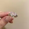 Anillo Abierto de Circonita con Lazo de Amor para Mujer, Dulce, Cool y Versátil, Anillo Personalizado, Anillo de Dedo Índice de Moda Nicho