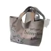 Bolsa Tote de Lona Grande Capacidade Moderna Feminina 2025 Nova Moda para Ir ao Trabalho Portátil Bolsa de Compras Bolsa de Ombro para Passeio