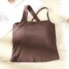 Lindo Top Tubo de Amarrar nas Costas com Recorte para Seios para Jovens Mulheres Colete Costurado Roupa Íntima Feminina Top Tubo Amarrado nas Costas Feminino