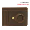 Funda Localizador de Manzana con Rastreador RFID de Cuero de Toro Cuero Genuino airtag Estuche para Tarjetas Estuche para Tarjetas Cartera de Piel de Vaca