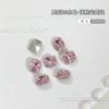 Producto alto Cristal K9 rosa claro arte de uñas diamante joyería flash punta inferior en forma de diamante huevo de paloma corazón torcido joyería al por mayor para arte de uñas
