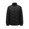 Chaqueta de Plumas Versátil Sencilla para Hombre Ligera de Invierno Estilo Nuevo Abrigo para Hombres de Mediana Edad y Jóvenes Chaqueta de Plumas Cálida Protectora del Frío de Moda