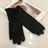 Guantes Calientes de Suede y Terciopelo Versátiles y Sencillos para Mujer Personalidad Moda Color Sólido Ciclismo Resistentes al Frío Guantes de Estudiante Tendencia
