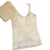 Beleza Retrô Renda Francesa Costas Lindas Alças Finas Camisola Copas Fixas Integradas Camada Base Pura Desejo Roupa Íntima Respirável