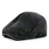 Gorra de orejas cortavientos y resistente al frío para invierno para hombres de mediana edad y mayores, una gorra de béisbol cálida y engrosada con forro de polar