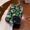 Para Samsung s24a52a23a14a72 Capa de telefone A73A54 Capa protetora de couro s23a51a13 Caveira verde