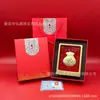 Ouro 999 puro, uma série de estatuetas douradas representando o Deus da Riqueza, perfeitas como presente comercial, ornamento de mesa ou item promocional