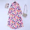 Vestido sexy de manga larga con estampado de globos y viento de AliExpress.