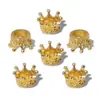 Acessórios de Joias Coroa Tridimensional de Liga DIY Pingente Vintage Pequena Coroa Acessórios para Colar Pulseira N238