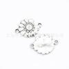 Pingente de Anel Duplo de Flor Redonda de Liga Acessórios de Joalheria DIY de Liga Material de Joalheria para Pulseira 27*20Mmq1129