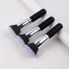 Brocha de Base Redonda y Plana Transfronteriza para Aplicación Facial de BB Cream y Base Líquida, Cerdas Suaves, Mango de Madera Sin Costuras, Brocha de Maquillaje