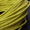 Piel de oveja con grano cuerda trenzada cuerda de piel PU 8 hebras con hilo trenzado cuerda de piel multicolor cuerda trenzada de piel fija al por mayor