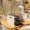 Babbidge Estufa de Exterior Estufa de Gas Estufa de Cartucho Cortavientos Cubierta a Prueba de Viento Estilo Camping Anillo Quemador de Estufa de Gas Cortavientos