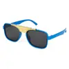Gafas de Sol Retro Estilo Coreano de Lujo Accesibles para Niños Ovaladas Anti-UV para Exteriores para Hombres 131 Rt110
