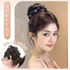 Diadema de alta gama con lazo de pedrería, moño, peluca para mujer, de clip, voluminizadora y esencial para crear un recogido con forma de flor.