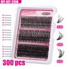 Popular Transfronteiriço Natural Espesso Curvado em D Conjunto de Extensão de Cílios Postiços DIY Segmentado Enxerto Cacho Único Cabelo Fofo Cacheado