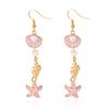 Europa y Estados Unidos joyería nueva transfronteriza temperamento simple textura concha estrella de mar aretes nicho diseño de lujo aretes