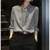 Blusa de Estilo Commuter con Corbata para Mujer, de Fabricante, al por Mayor, en Stock, Top Elegante de Alta Calidad, Corte Ajustado