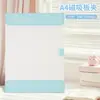Portapapeles de cuero A4, carpeta con bloques de color, portapapeles magnético, bloc de escritura ensanchado, soporte para hojas de examen, tablero de escritura multifuncional
