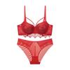 Sutiã Estilo Francês com Cores Contrastantes para Meninas, Malha Lisa, Fino e Confortável, com Bojo Fino na Parte Superior e Grosso na Parte Inferior, Sutiã Sem Alças Pure Desire com Aro