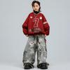 Ropa Hip-Hop Moderna para Niños, Trajes Americanos de Hip-Hop para Niños, Ropa de Hip-Hop Genial y Atractiva para Danza Callejera Infantil, Ropa de Performance Hip-Hop para Niños
