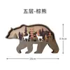 Artesanías 3D de Animales de Madera Nuevos Transfronterizos, Decoraciones Creativas de Escritorio para el Hogar, Adornos de Madera Tallados Multicapa