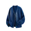 Suéter cárdigan vintage verde exclusivo transfronterizo para hombre, otoño e invierno, estilo casual y relajado, suave y cómodo, prenda exterior de punto simple y minimalista