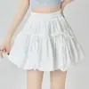 Saia de botão de flor, novo estilo de verão 2026 para mulheres, saia bufante, saia curta, saia evasê de cintura alta, saia midi, saia evasê, saia culotte