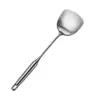 Espátulas de Acero Inoxidable Seleccionadas Cuidadosamente para Cocina, Espátulas Gruesas para Freír, Cucharas Soperas con Mango Largo Anti-Escaldaduras, Utensilios de Cocina para el Hogar al por Mayor
