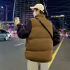 Ventas Directas de FábricaNuevo Dato Textura Retro Pana Cuello Alto Chaleco de Algodón Marca Trendy para Hombre Sin Mangas Chaleco Plus