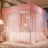Mosquiteiro para Uso Doméstico, Cama de Casal 1,8m, Estilo Princesa, Estilo Palácio, De Chão, Quarto Tradicional, Três Portas, Estrutura Reforçada 1,5m