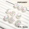 Cuentas Pintadas a Mano, Lindas Cuentas de Cadena para Celular DIY Chapadas Multicolor, Mapache de Dibujos Animados con Goteo de Aceite, Corazón, Cachorro, Cuentas de Flor