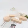 Base de madera maciza para lámpara DIY, luz de noche, en stock, venta al por mayor, base luminosa LED, decoración de regalo, base de madera