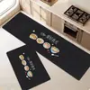 Tapete de Piso de Cocina de Dibujos Animados, Tapete para Pies Absorbente de Lodo de Diatomeas de Secado Rápido, Tapete para Pies Absorbente de Aceite y Anti-Manchas, Resistente a la Suciedad, Resistente al Desgaste, Alfombra Fácil de Limpiar
