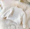 Suéter de Cachemira de una pieza para Bebé y Niña 2025 Nueva Moda Suéter para Niña Cuello Redondo Engrosado Suéter para Niñas con Forro de Felpa
