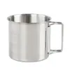 Copo Dobrável de Aço Inoxidável 304 para Exterior Portátil Camping Copo de Boca Copo de Café de Viagem Copo de Água Copo de Cerveja Grande Copo de Chá