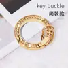 Llavero colgante de estribo de diamante personalidad creativa DIY aleación de zinc herradura hebilla D anillo de resorte accesorios para llaves al por mayor