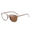 Nuevas Gafas de Lectura Fotocromáticas Anti-Luz Azul Europeas y Americanas para Mujer Montura Redonda Retro Lentes Planos de Alta Definición Gafas de Lectura Lisas