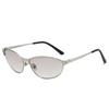 Gafas de Sol Ojo de Gato de Metal Azul Estilo Coreano para Mujer, Modernas, de Gama Alta, Forma Cóncava, para Viaje, Vacaciones, Fotografía