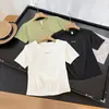 Ropa de Yoga de Verano Manga Corta Elástica Ajuste Delgado Transpirable Top Deportivo Camiseta Casual para Correr y Entrenamiento 12696