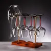 Juego de decantador de vino y copas de cristal para el hogar de una sola pieza, copas de cristal con pajarita roja, caja de regalo para el Festival de Primavera